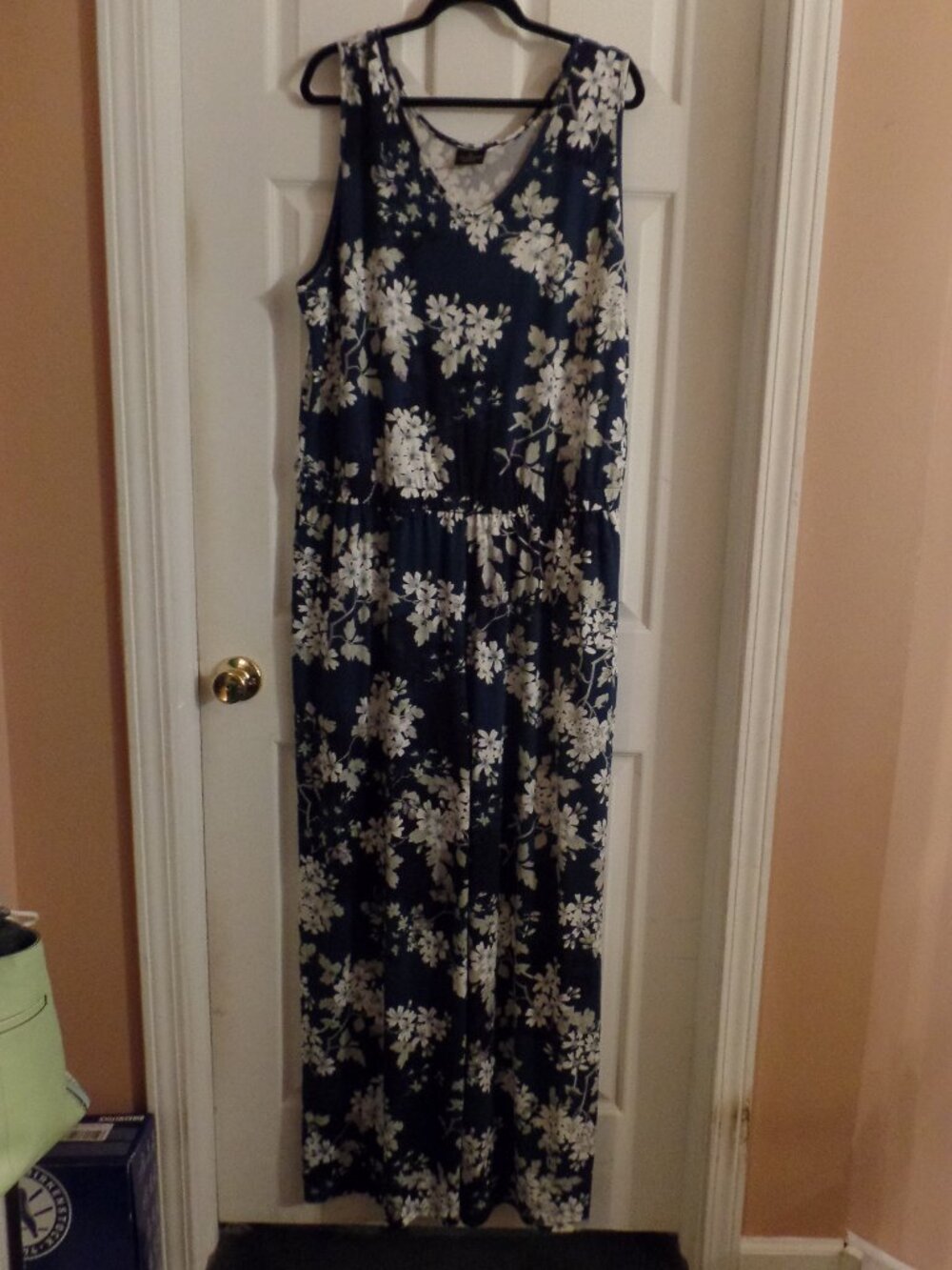 NWoT Bumblebella Jil Martin XL Tall Dreamy Jersey Wide-Leg Jumpsuit NAVY A630333